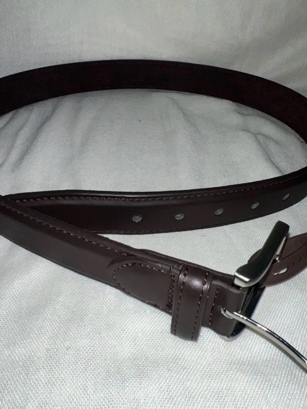 NWT Men's Blue Mountain Medium 34/36 Classic Brown Leather Belt